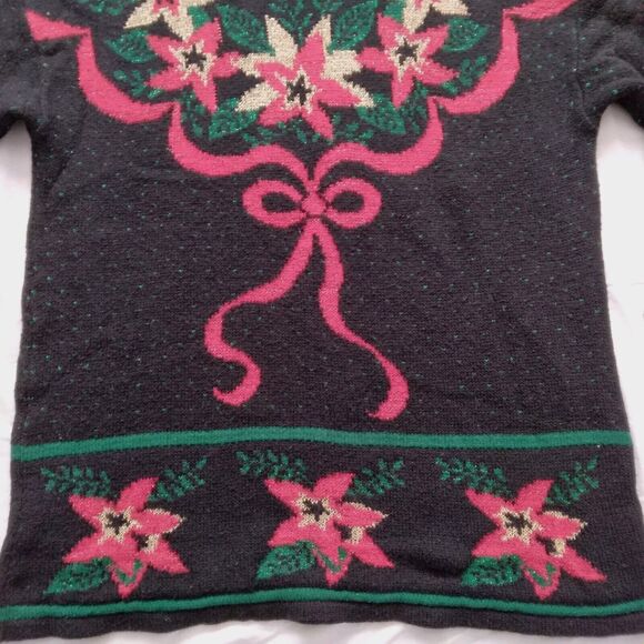 Vntg Dana Scott Sweater Metallic Holiday Christmas Grannycore USA Womens Medium - Picture 5 of 9